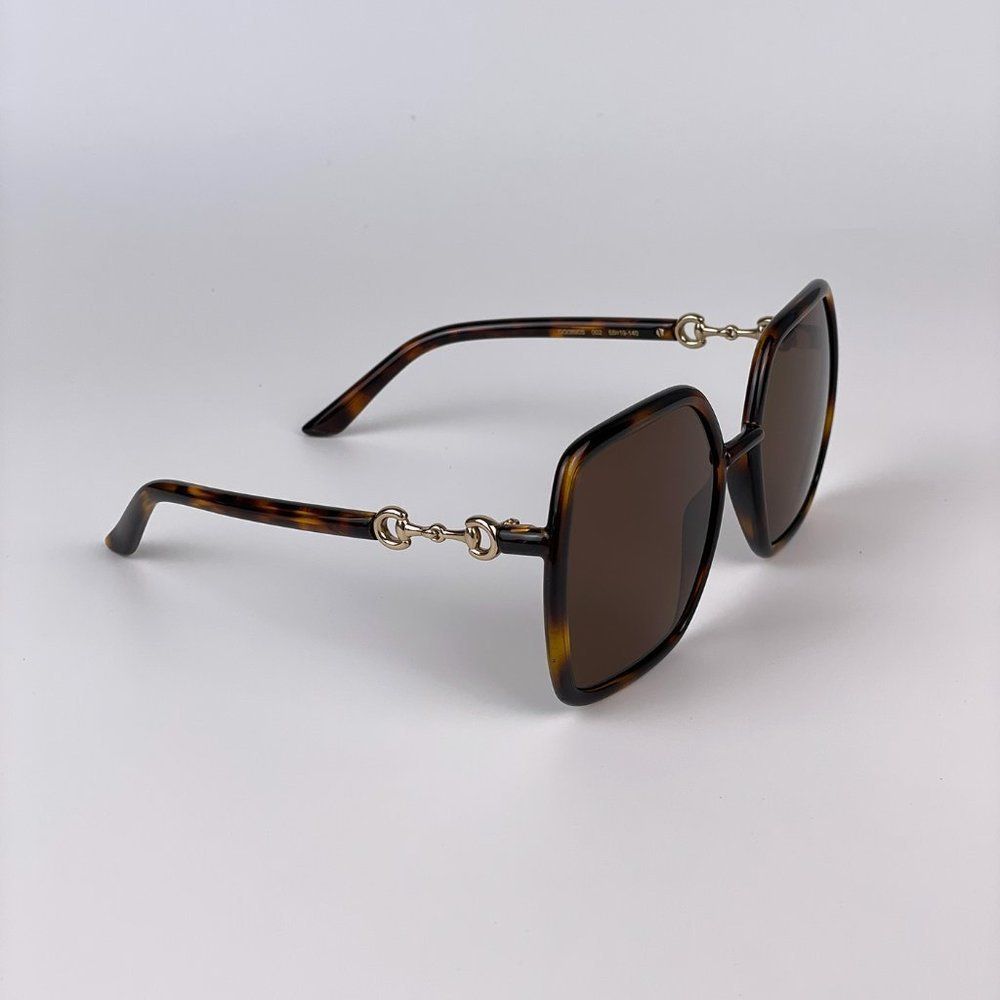 Gucci GG0890S 002 Sunglasses Dark Havana Brown Women - Picture 11 of 12